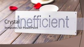  Presentation with old crumpled paper violence against women - Theme with inefficiency - white paper with word inefficient background and a  colored foreground