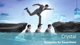  Presentation with heads - Presentation theme with inequal-competition-concept-with-businessman background and a teal colored foreground