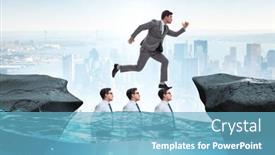  Presentation with heads - Slides with inequal-competition-concept-with-businessman background and a light blue colored foreground