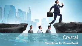  Presentation with competition - Presentation theme with inequal-competition-concept-with-businessman background and a light blue colored foreground