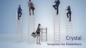  Presentation with career - Slide deck consisting of inequality - concept of inequal career opportunities background and a sky blue colored foreground