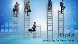  Presentation with inequality - Theme having inequality - concept of inequal career opportunities background and a light blue colored foreground