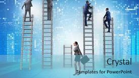  Presentation with youth skin care concept beige - Slide set with inequality - concept of inequal career opportunities background and a light blue colored foreground