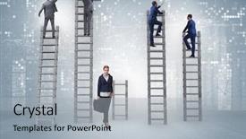  Presentation with career - Theme having inequality - concept of inequal career opportunities background and a light gray colored foreground