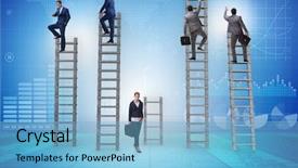  Presentation with career - Colorful theme enhanced with inequality - concept of inequal career opportunities backdrop and a light blue colored foreground