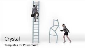  Presentation with inequality - Presentation theme featuring inequality - concept of inequal career opportunities background and a white colored foreground