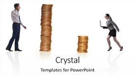  Presentation with gender - Colorful slides enhanced with inequality - concept of inequal pay backdrop and a white colored foreground