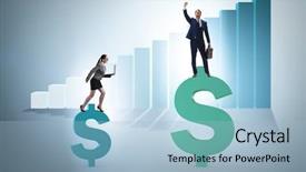  Presentation with inequality - Slide deck having inequality - concept of inequal pay background and a light blue colored foreground