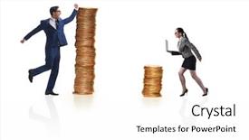  Presentation with gender - Cool new theme with inequality - concept of inequal pay backdrop and a white colored foreground