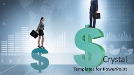  Presentation with pay - PPT layouts enhanced with inequality - concept of inequal pay background and a light blue colored foreground