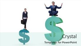  Presentation with inequality - Colorful presentation theme enhanced with inequality - concept of inequal pay backdrop and a arctic colored foreground