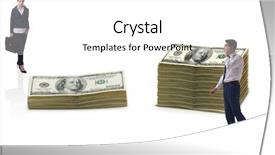  Presentation with gender - Colorful slide deck enhanced with inequality - concept of inequal pay backdrop and a white colored foreground