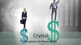  Presentation with gender - Slide deck featuring inequality - concept of inequal pay background and a mint green colored foreground