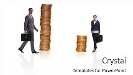  Presentation with gender - PPT layouts consisting of inequality - concept of inequal pay background and a white colored foreground