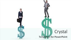  Presentation with gender - Theme with inequality - concept of inequal pay background and a cool aqua colored foreground