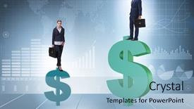  Presentation with pay - Slides with inequality - concept of inequal pay background and a light blue colored foreground