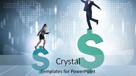  Presentation with pay - Colorful presentation enhanced with inequality - concept of inequal pay backdrop and a light blue colored foreground