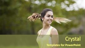  Presentation with real woman hair texture human - Beautiful presentation featuring inertia - woman with flying hair backdrop and a  colored foreground