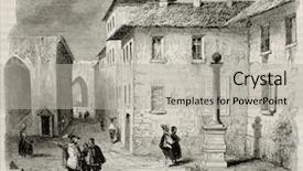  Presentation with paris - Theme featuring infamous column old view milan italy then destroyed in 1778 created by girardet published on magasin pittoresque paris 1843 background and a light gray colored foreground