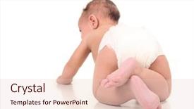  Presentation with baby diapers - Cool new presentation theme with infant baby boy crawling backdrop and a lemonade colored foreground