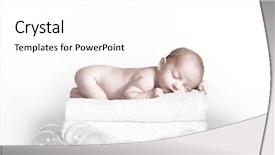  Presentation with wash - Slides enhanced with infant baby on wash towels background and a  colored foreground