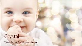  Presentation with diversity students friends happiness concept - Cool new PPT theme with infant care centre - child happiness and people concept backdrop and a lemonade colored foreground