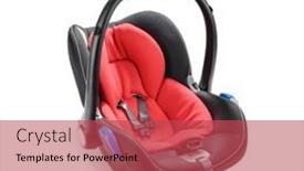  Presentation with infant - Audience pleasing slide deck consisting of infant-carrier-isolated-on-white backdrop and a red colored foreground