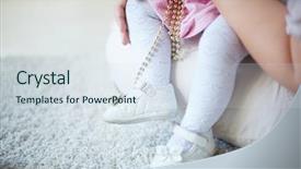  Presentation with mother tiger and lion - Cool new presentation theme with infant feet - legs of a toddler sitting backdrop and a sky blue colored foreground