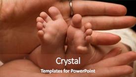  Presentation with infant - Cool new presentation theme with infant feet - photo with baby legs backdrop and a tawny brown colored foreground