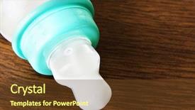  Presentation with baby milk - Presentation design consisting of infant formulas - baby milk bottle close up background and a tawny brown colored foreground