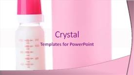  Presentation with milk formulas - Slides with infant formulas - powdered milk with baby bottle background and a lemonade colored foreground