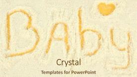 Presentation with milk formulas - Beautiful slide deck featuring infant formulas - word baby making with powdered backdrop and a cream colored foreground