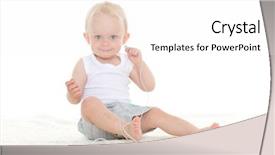  Presentation with music - Beautiful theme featuring infant hearing - small happy child backdrop and a  colored foreground