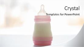  Presentation with infant nutrition - Slide deck featuring infant milk formula in baby background and a  colored foreground