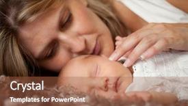  Presentation with newborn baby - Slide deck having engineering working hold conputer notebook in front of construction supervisor site background and a dark gray colored foreground