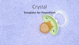  Presentation with infant - Slide set having infant-spacifier-on-a-purple background and a sky blue colored foreground