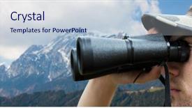  Presentation with binocular - Cool new slides with infantry - army military service and people backdrop and a lemonade colored foreground