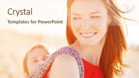  Presentation with mom - Audience pleasing PPT theme consisting of infants free - beautiful woman with a baby backdrop and a lemonade colored foreground