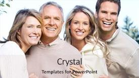  Presentation with free family - Presentation theme enhanced with infants free - happy family in park father background and a  colored foreground