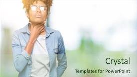  Presentation with african american and baby - Colorful presentation design enhanced with infect - beautiful young african american woman backdrop and a soft green colored foreground