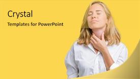  Presentation with infection - Amazing presentation design having infect - beautiful young business woman backdrop and a yellow colored foreground