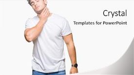  Presentation with infection - Theme featuring infect - young handsome man wearing white background and a white colored foreground