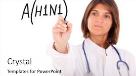  Presentation with alert - Presentation having infection control - doctor writing a world alert background and a white colored foreground