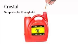  Presentation with hazard - Cool new theme with infection control - home made needle and sharps backdrop and a sky blue colored foreground