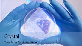 Presentation with virus infection - PPT theme consisting of infection control - scientist holding a petri dish background and a light blue colored foreground