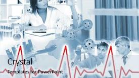  Presentation with infection control - Slide deck having infection control hospital - collage of scientists and laboratory background and a  colored foreground