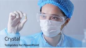  Presentation with infection control - Amazing theme having infection control hospital - scientist holding a medicine backdrop and a light blue colored foreground