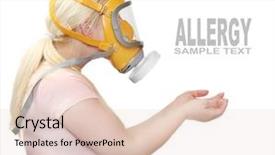  Presentation with infection prevention - Presentation featuring infection control prevention - allergy to pollen concept young background and a lemonade colored foreground