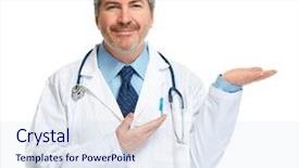  Presentation with pharmacist - Presentation theme featuring infection cure - doctor pharmacist presenting white background background and a sky blue colored foreground