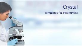  Presentation with chinese poetry - Colorful slide set enhanced with infection education hospital - doctor chinese woman with microscope backdrop and a  colored foreground